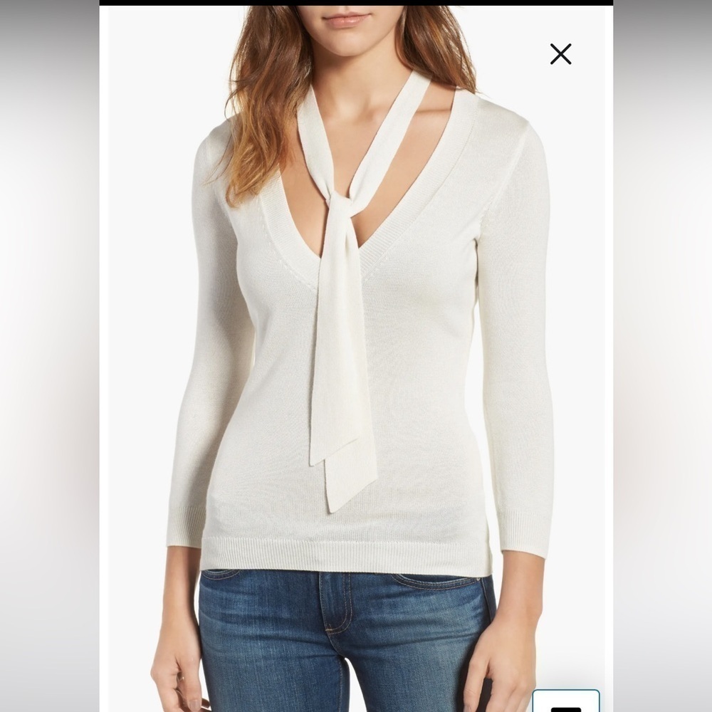 AG Adriano Goldschmied Winnie Tie Neck cashmere blend Sweater